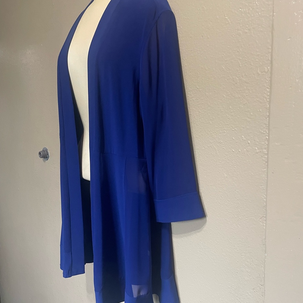 Midnight Velvet Royal Blue Knit Cardigan elegant looks New